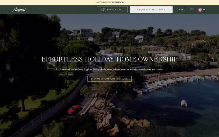 Screenshot of augustcollections.com