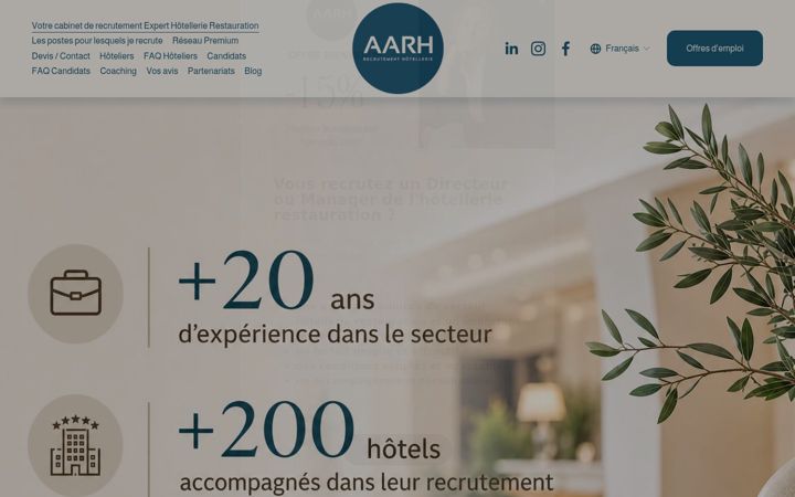 Screenshot of auguste-recrutement-hotellerie.com