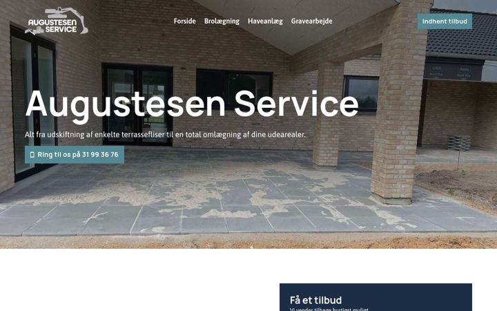 Snímek obrazovky augustesen-service.dk