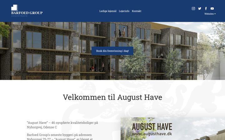 Captura de ecrã de augusthave.dk