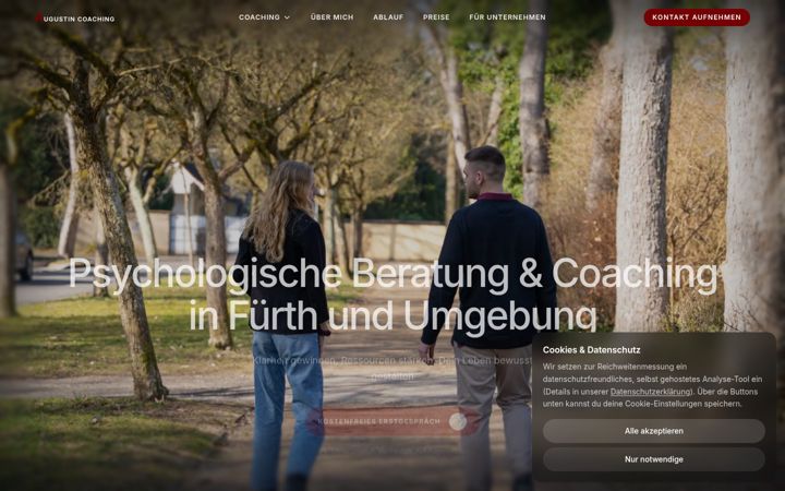 Screenshot of augustincoaching.de
