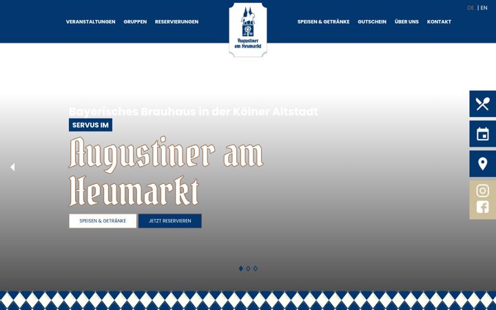 Screenshot of augustiner-am-heumarkt.de