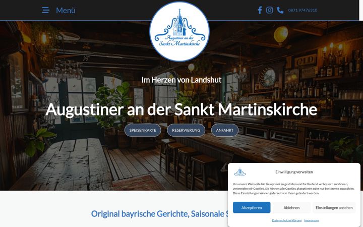 Screenshot of augustiner-andermartinskirche.de