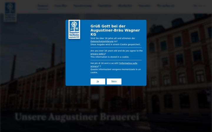 Screenshot di augustiner-braeu.de