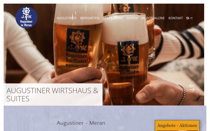 Screenshot of augustiner.bz.it