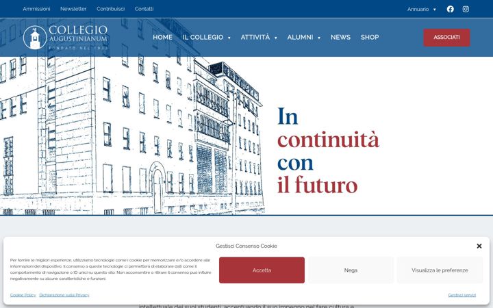 Screenshot of augustinianum.it
