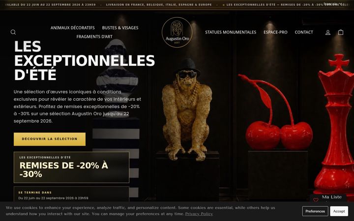 Screenshot stránky augustinoro.fr