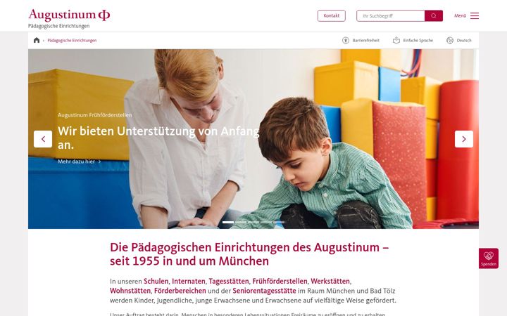 Screenshot di augustinum-schulen.de