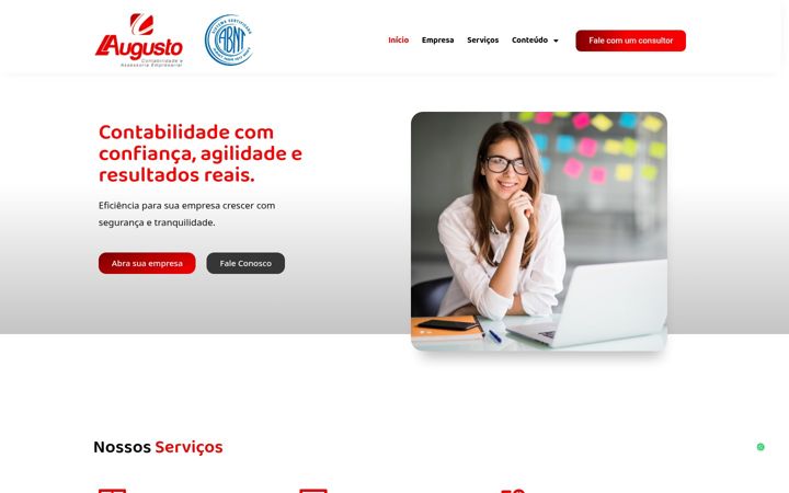 Képernyőkép: augustocontabilidade.com.br