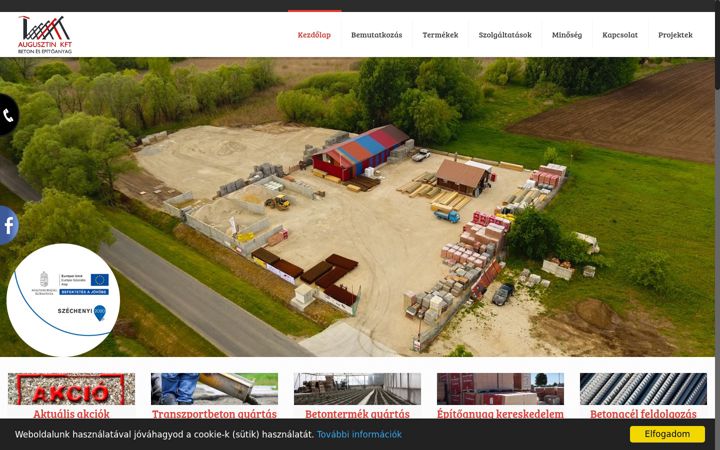 Screenshot of augusztinbeton.hu
