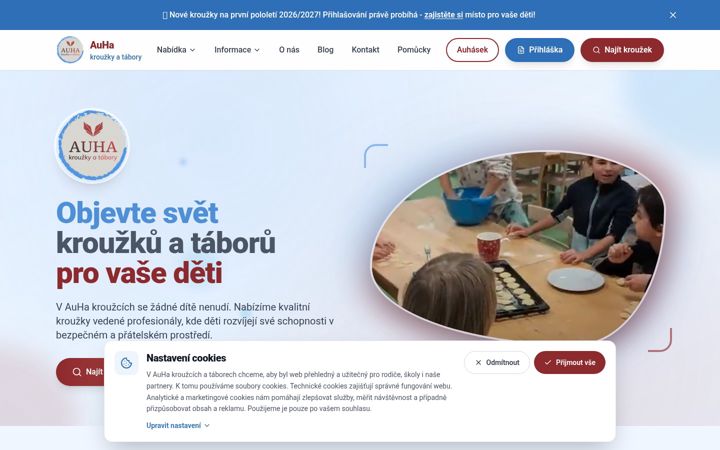 Ekrānuzņēmums no auhakrouzky.cz