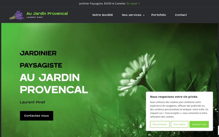Screenshot of aujardinprovencal.fr