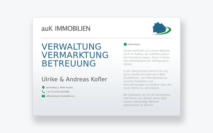 Screenshot of auk-immobilien.at