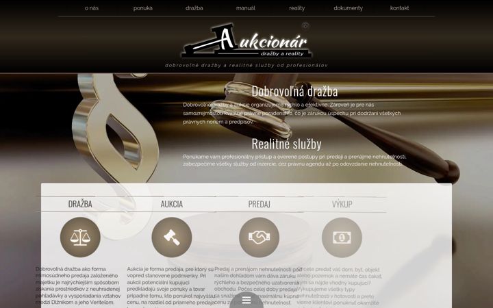 Screenshot of aukcionar.sk