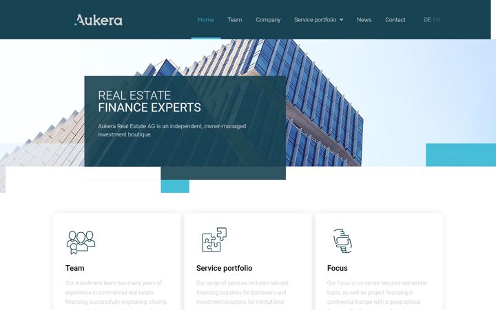 Screenshot of aukera.ag