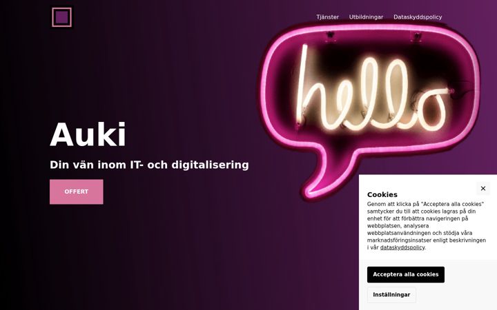 Screenshot of auki.se
