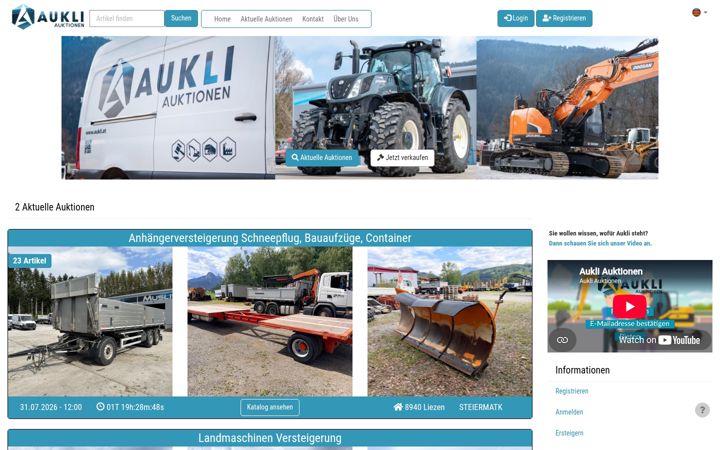 Екранна снимка на aukli.at