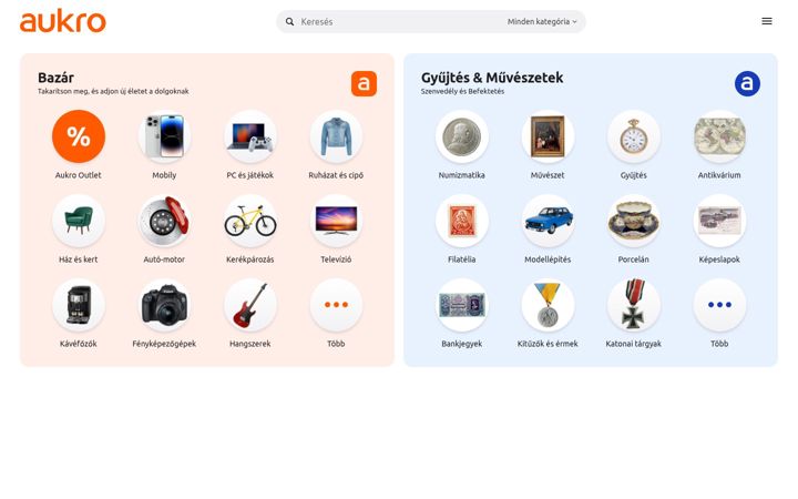 Screenshot of aukro.hu