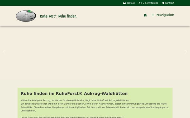 Screenshot stránky aukrug-ruheforst.de