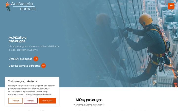 Screenshot of aukstalipiudarbai.lt