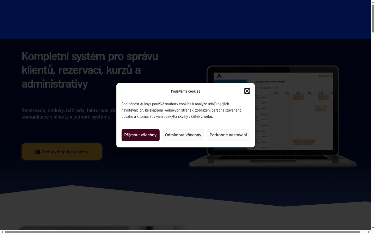 Screenshot of the consent banner shown before any interaction