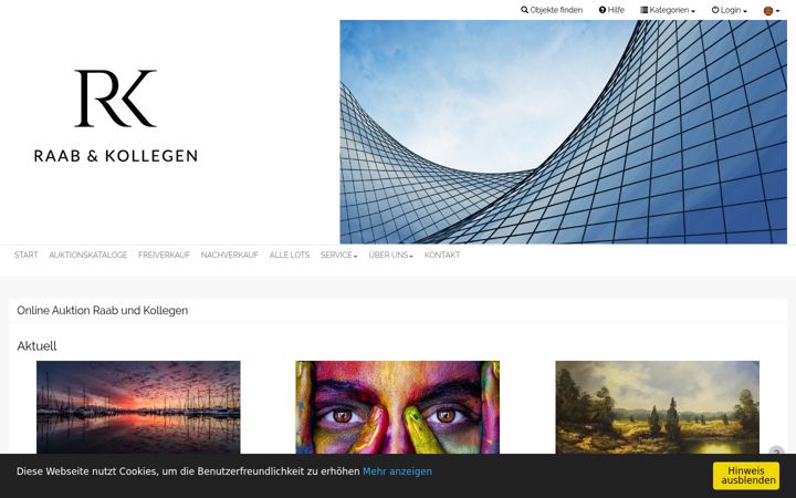 Screenshot stránky auktionen-raabkollegen.de