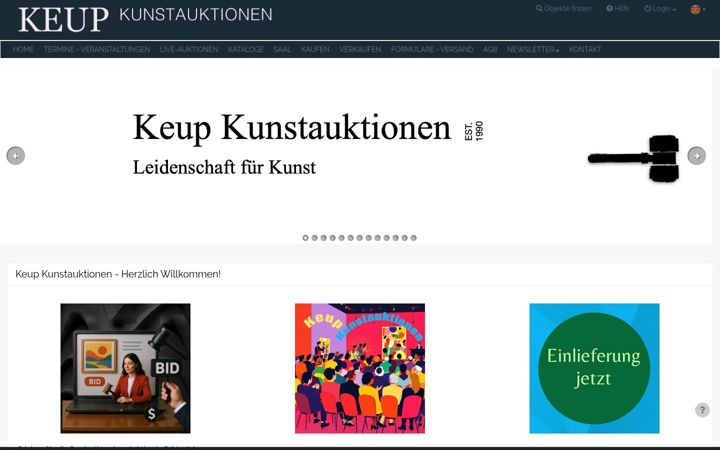 Screenshot stránky auktionshaus-keup.de
