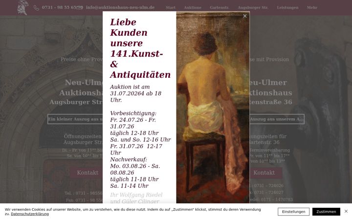 Screenshot of auktionshaus-neu-ulm.de