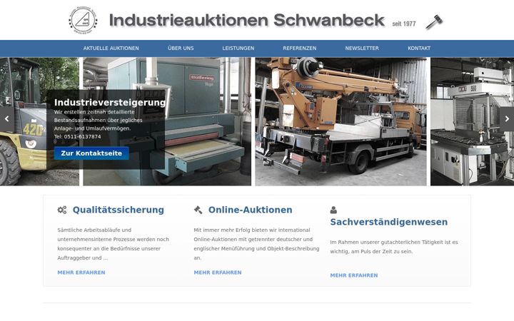 Screenshot of auktionshaus-schwanbeck.de