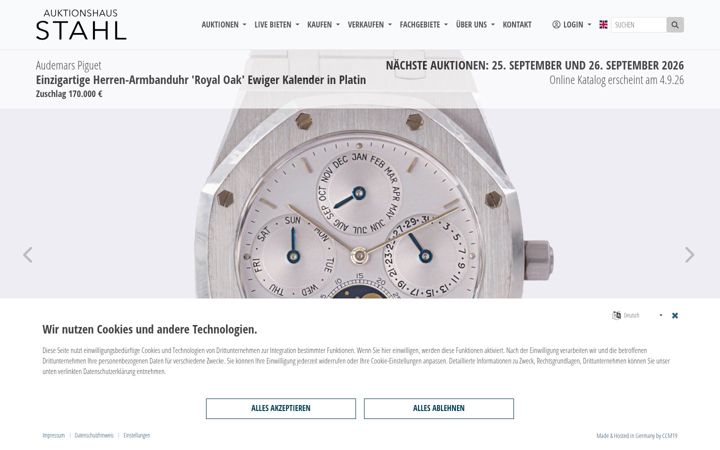 Screenshot of auktionshaus-stahl.de