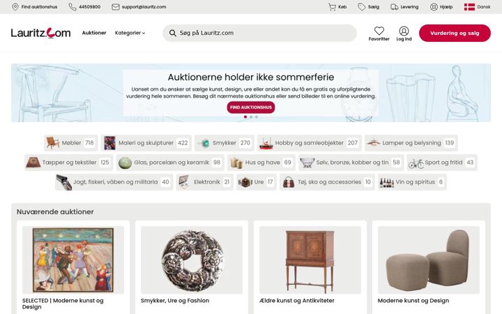Screenshot stránky auktionshuset.com