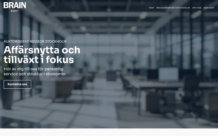 Screenshot of auktoriseradrevisorstockholm.se