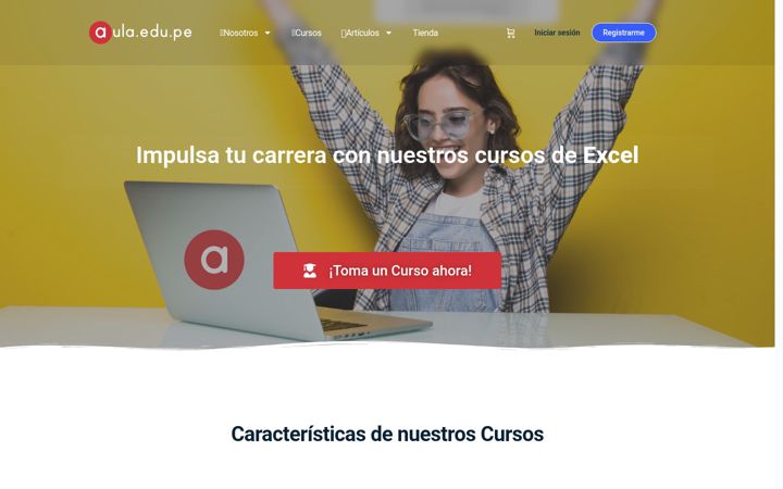 Screenshot of aula.edu.pe