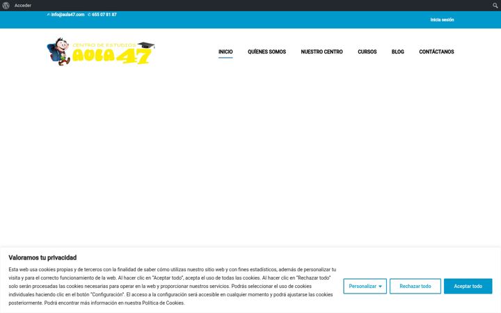 Screenshot stránky aula47.com