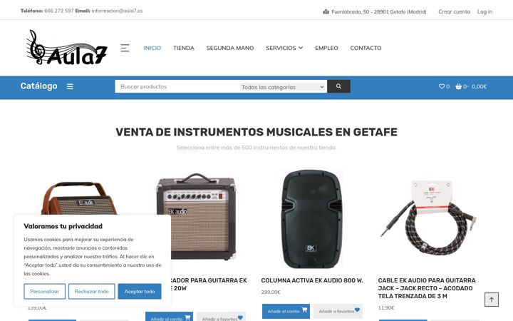 Screenshot of aula7.es