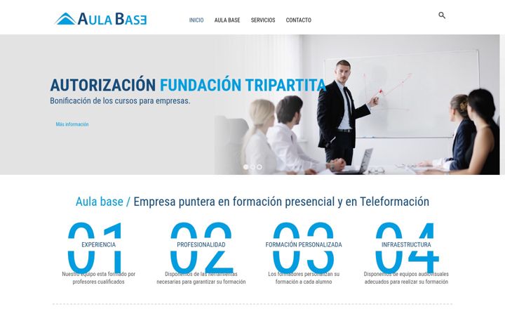 Screenshot stránky aulabase.es