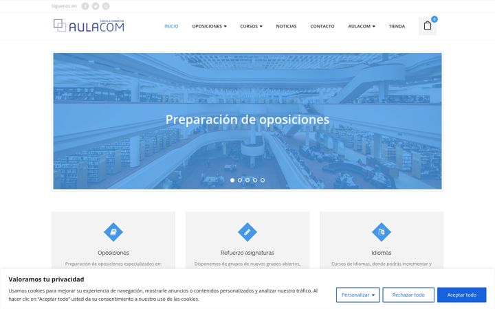 Screenshot of aulacom.com