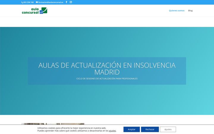 Screenshot of aulaconcursal.es