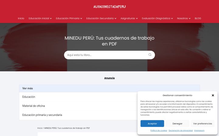 Screenshot of aulaconectadaperu.com