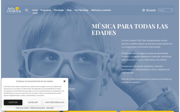 Screenshot of aulacreativademusica.com