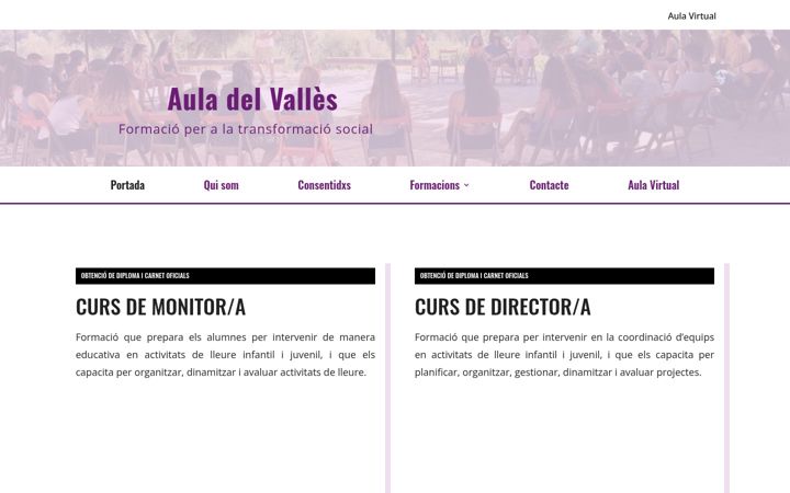 Screenshot of auladelvalles.cat