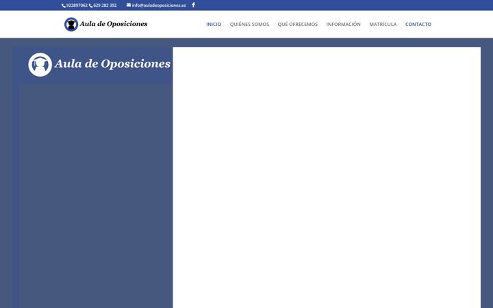 Screenshot of auladeoposiciones.es