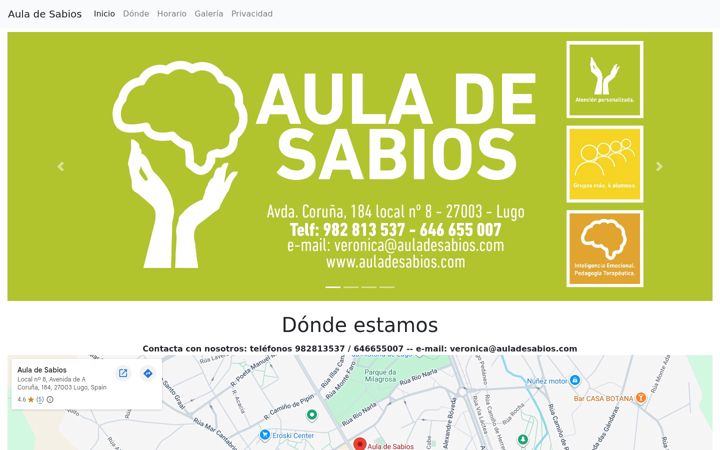 Screenshot of auladesabios.com