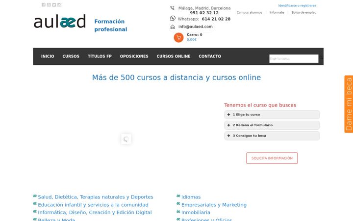 Screenshot of aulaed.com