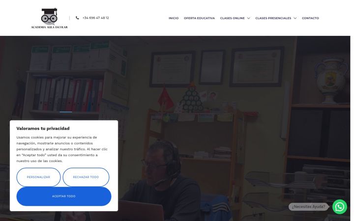 Screenshot van aulaescolar.es