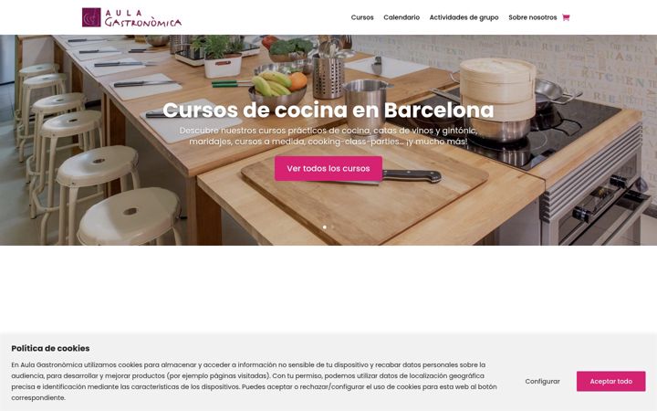 Screenshot of aulagastronomica.com