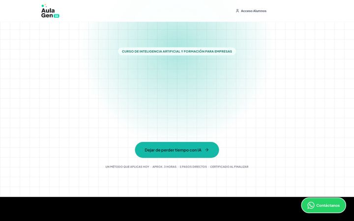 Screenshot of aulagenia.cl