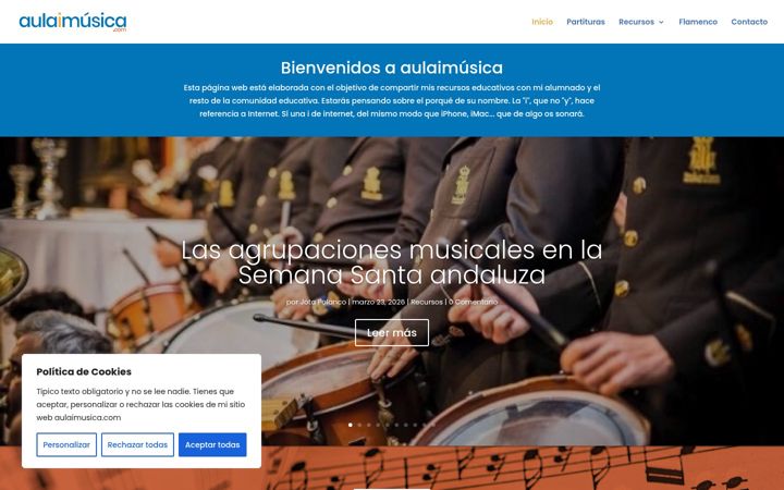 Screenshot von aulaimusica.com