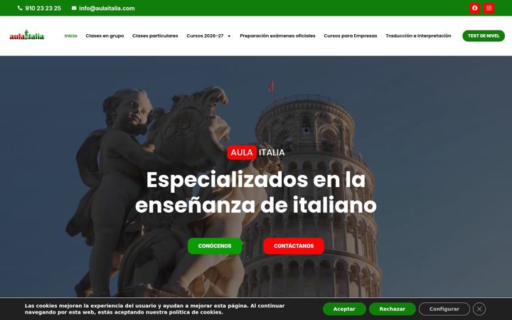 Screenshot of aulaitalia.com