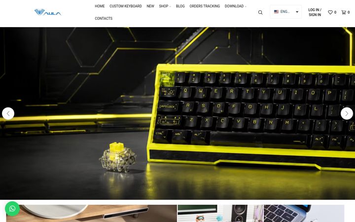 Screenshot of aulakeyboard.com